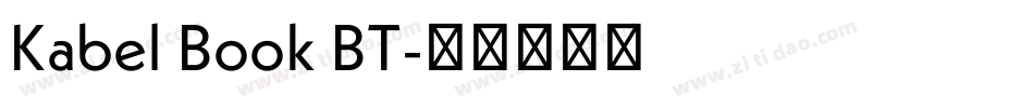Kabel Book BT字体转换
